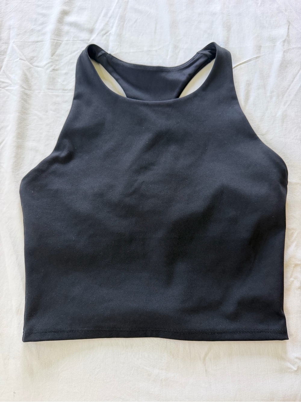 GAP Black High-Neck Racerback Crop